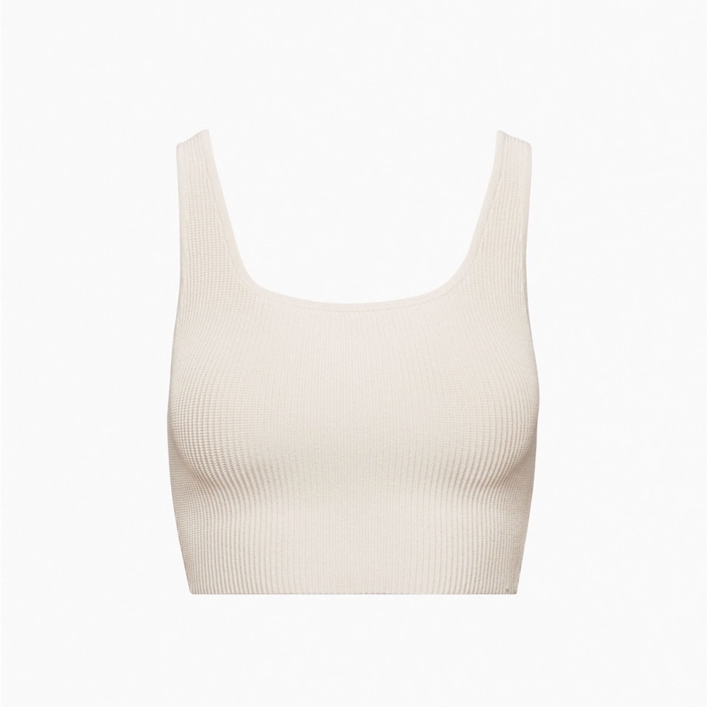 Aritzia Babaton Women's Sculpt Knit Squareneck Cropped Tank